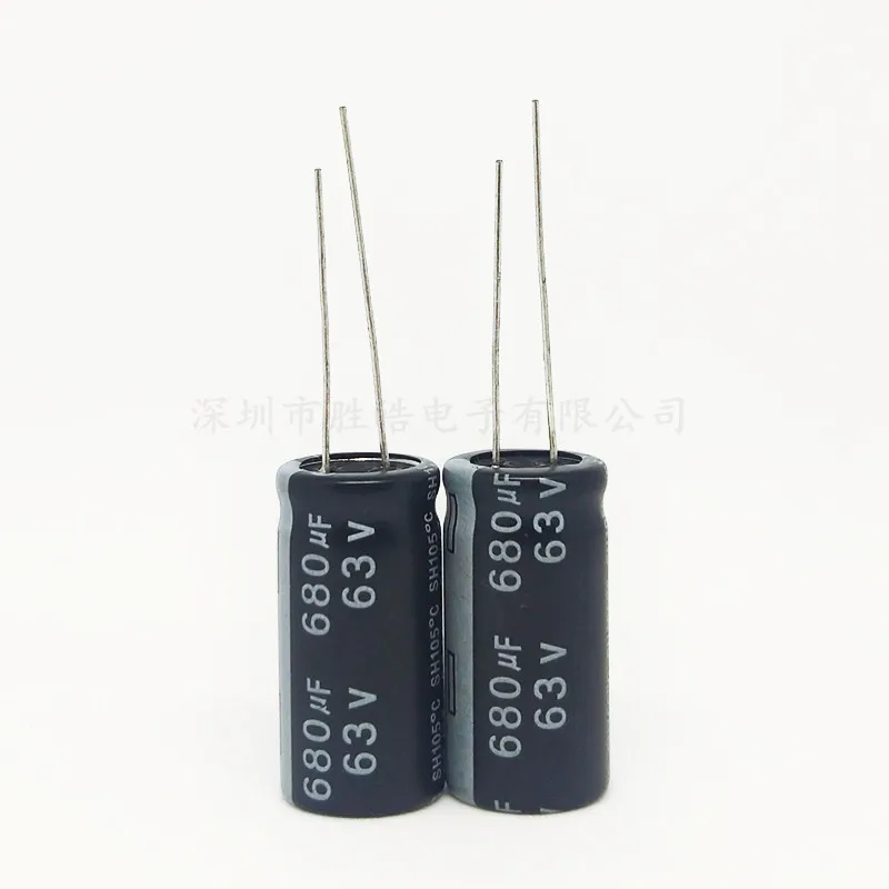 5pcs/lot Higt Quality 63V680UF 63V 680UF 13*25MM New Aluminum Electrolytic Capacitor Size：13X25（MM）