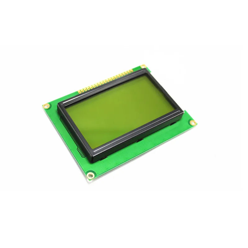 12864 LCD screen with Chinese character library 5V LCD yellow-green screen with backlight ST7920 standard screen