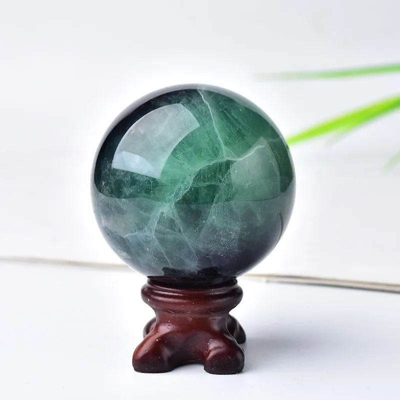 Natural Green Fluorite Ball 150-500g Polished Globe Massage Ball Reiki exquisite Stone Rehabilitation Home Decoration Souvenir