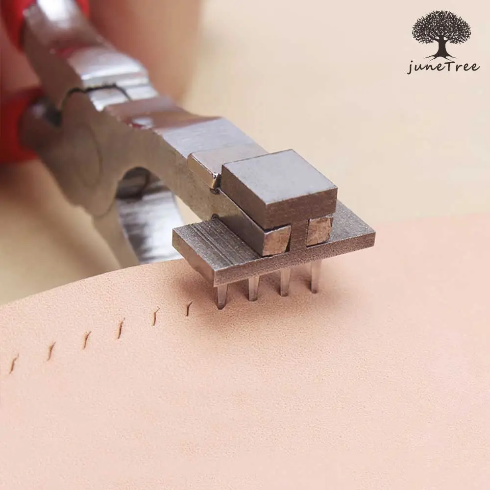 Silent Pliers Diamond Sewing Stitching Chisel Prick handmade DIY  Leather Craft Tools Hole Punches Stitching Tool 2+4 tooth 4mm