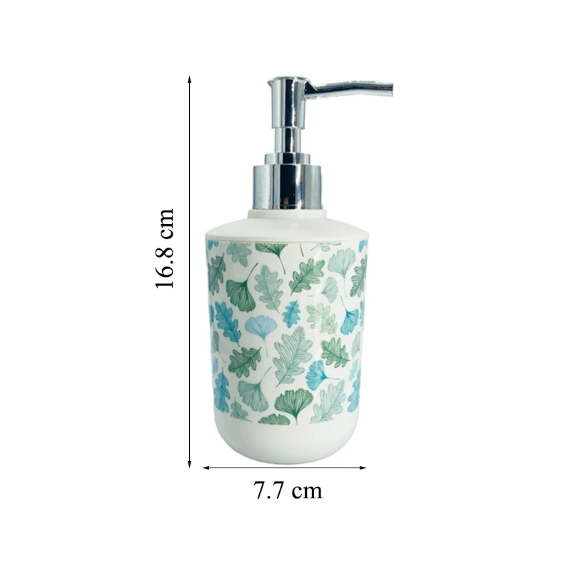 320ML Printing Plastic Soap Dispenser Bathroom Accessories Pump Refillable Hand Sanitizer Bottles Home Decoration