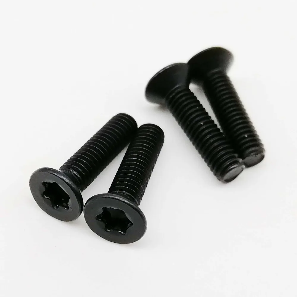 HZYUEGOU M2 M2.5 M3 M4 Schwarze Schraube aus Kohlenstoffstahl der Güteklasse 8.8 GB2673 mit Sechs-Blatt-Torx-Kopf und Senkkopf, Sechs-Blatt-Bolzen mit Metrischem Gewinde – Detail 10