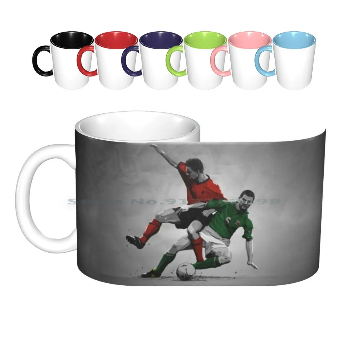 Roy keane v overmars-irlanda v holanda cerâmica canecas de café leite caneca de chá irlanda dublin ybig coybig eire footballart