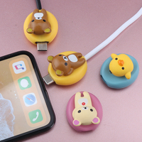 Animal Type C Cable Protector Cute Cartoon Data Line Cord Lovely Silicone USB C Cable Protector Organizer Winder Cover