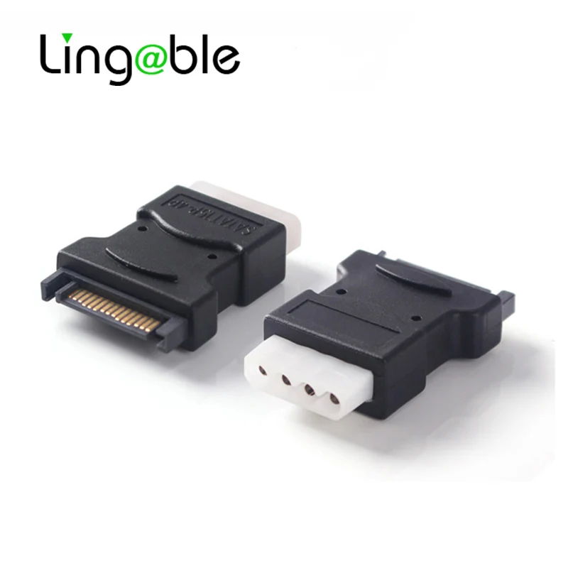 

Переходник Lingable SATA со штекером SATA на гнездо SATA 15P со штекером на гнездо Molex 4P