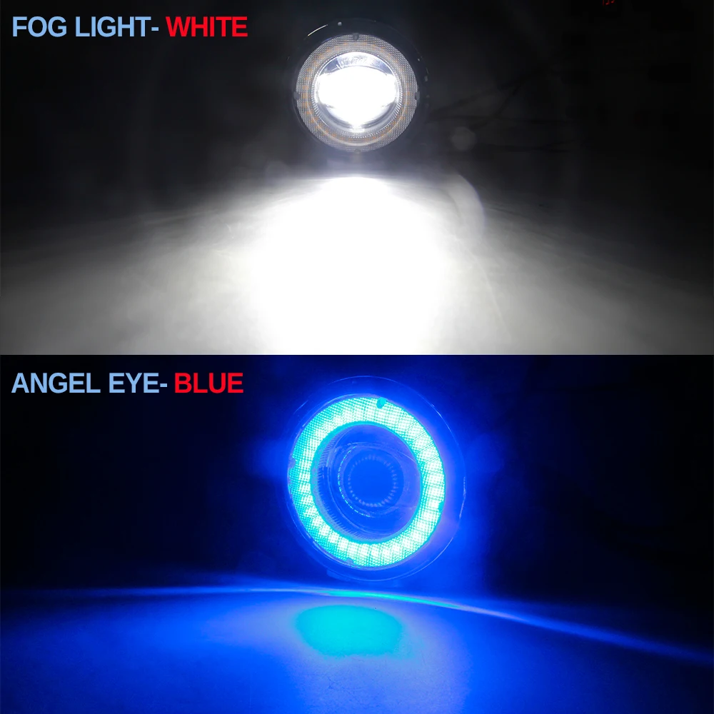 2 Stuks Auto Mistlamp Montage Led Angel Eye Dagrijverlichting Drl 30W H11 12V Voor Mitsubishi Outlander 2006-2019