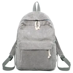 Women Casual Korean Style Solid Color School Backpack Mochila Mujer Soft Fabric Fashion Backpack For Teenage Girls