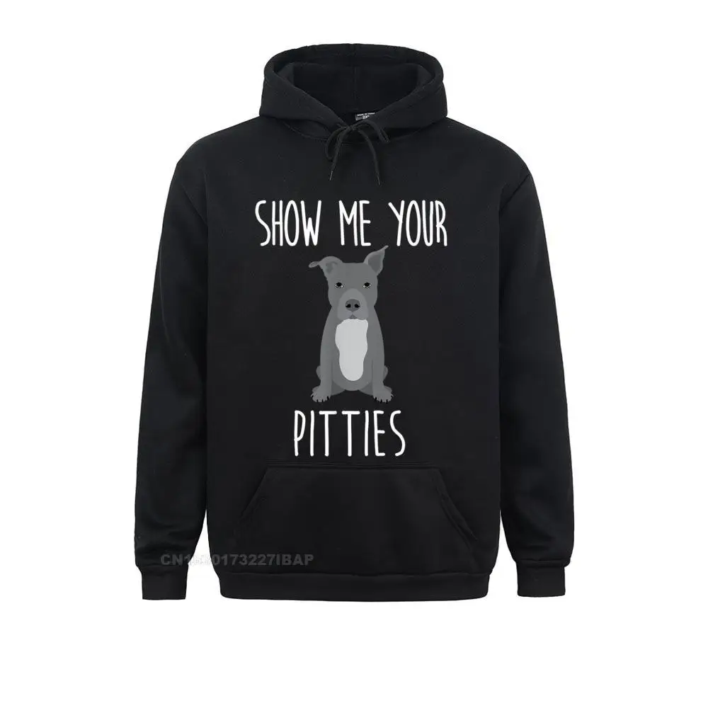 

Show Me Your Pitties Cute and Funny Pit Bull Dog Tee Shirt Sweatshirts Slim Fit Graphic Men Hoodies 3D Style Hoods