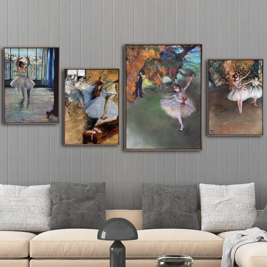 Home Decor Canvas Painting Prints Pictures French Edgar Degas Ballet Dancer Wall ArtNordic Style Modular Poster For Living Room