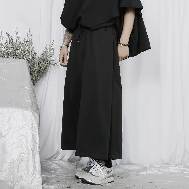 Men's Wide-Leg Pants Spring And Autumn New Japanese Yamamoto Style Dark Sag Trend Casual Loose Large Size Pants