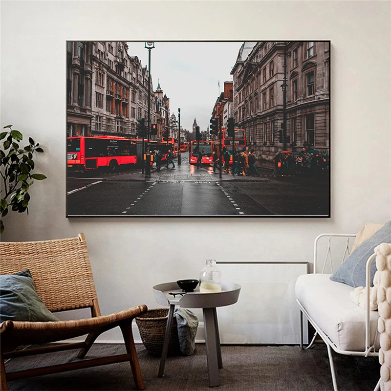 Modern Art Street Intersection Scenery Posters and Prints Wall Art Canvas Paintings Living Room Decoration Home Decoration Art