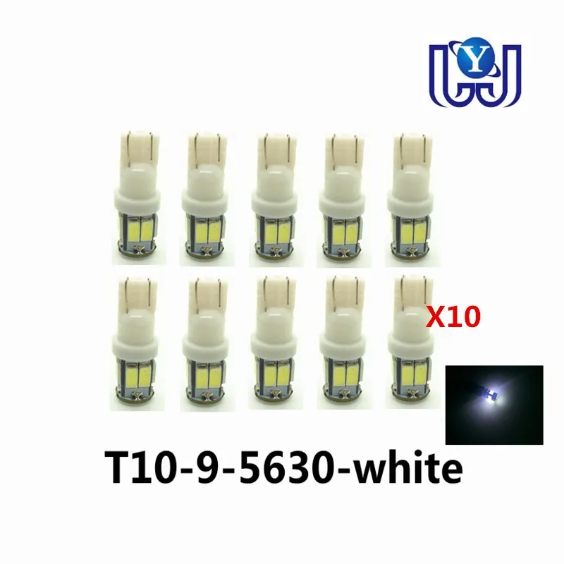 

100x Livraison gratuite en gros Car Auto LED 194 W5W 9smd T10 9 led smd 5630 Wedge LED eclairage Ampoule Lampe Blanc couleur