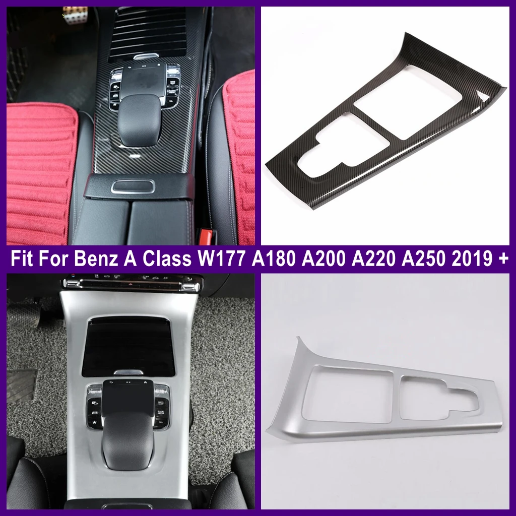 

ABS Carbon Matte Central Conclose Gear Shift Panel Cover Trim For Benz A Class W177 A180 A200 A220 A250 2019 - 2022 Accessories