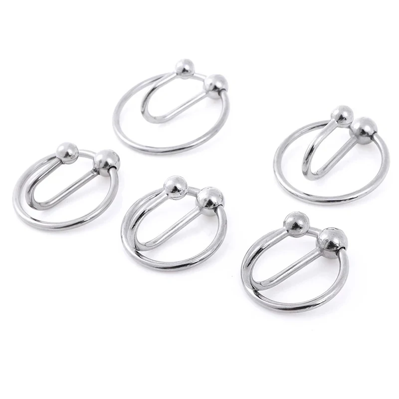 Male Sex Delay Glans ring Metal Bead Penis Rings Stimulator Irritation Urethral Dilators Cock Ring Penis Plug Sex Toy For Men 18