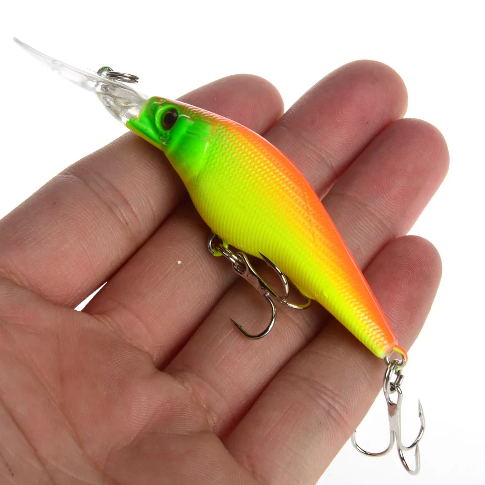 1PCS Minnow Fishing Lure 90mm 6.6g Floating Hard Bait Wobbler Jig Bait Crankbait Carp Striped Bass Pesca Fishing Tackle SwimBait