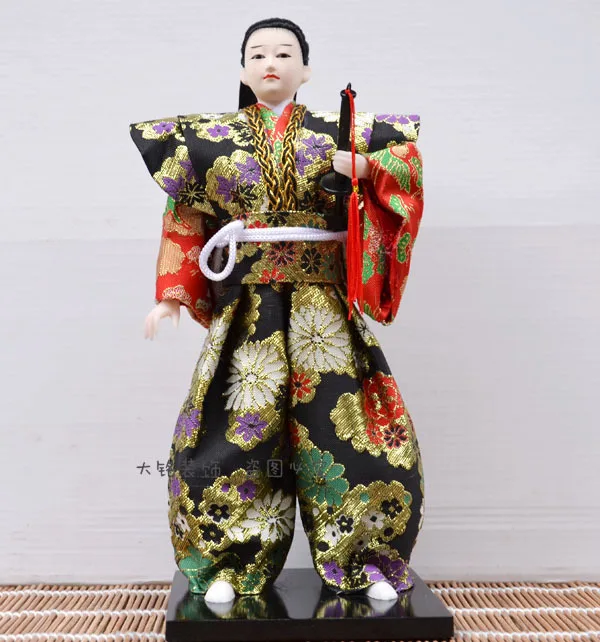 Samurai Japanese Figure Doll Kimono Home Restaurant Decoration 30CM Gift