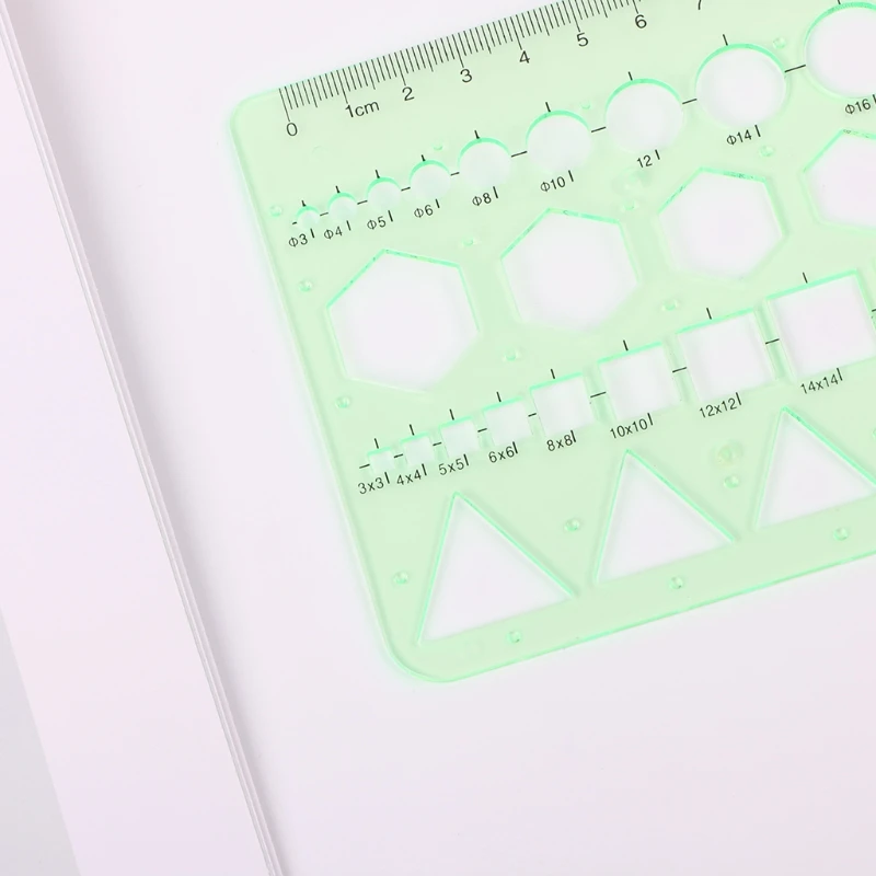 Plastic Geometric Template Ruler Stencil Measuring Tool For Electrician Formwork
