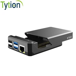 Argon NEO Raspberry Pi 4 Case Aluminum Metal Shell Sliding Magnetic Cover Passive Cooling Silicon Heat Sink