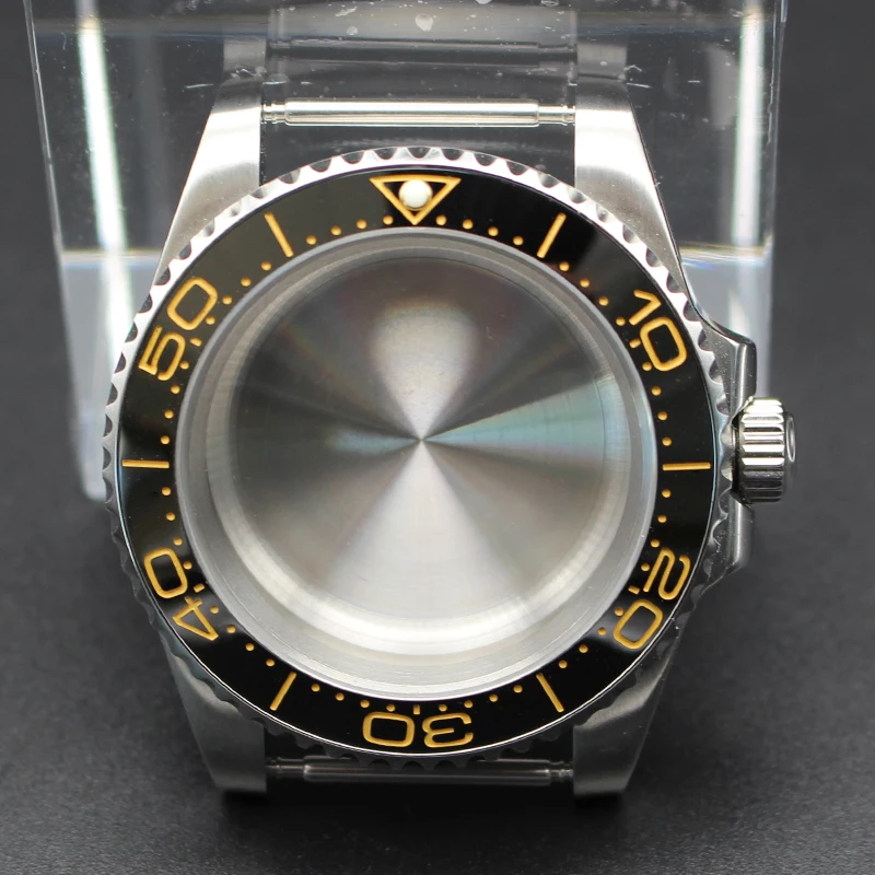 40mm Cases Men's Watch Ceramic Bezel Sapphire Glass Fit NH35 NH36 ETA 2824 Miyota 8215 Movement 28.5mm Dial Submariner Parts image 3