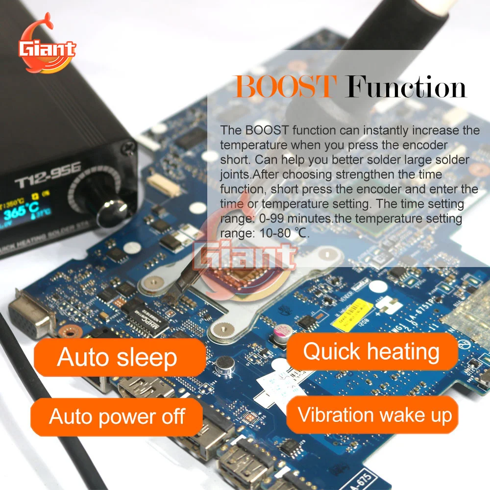 Diymore – Station de soudage numérique T12-956, fer à souder électronique OLED 1.3 pouces avec pointes de fer à souder noir T12, Kit d'outils