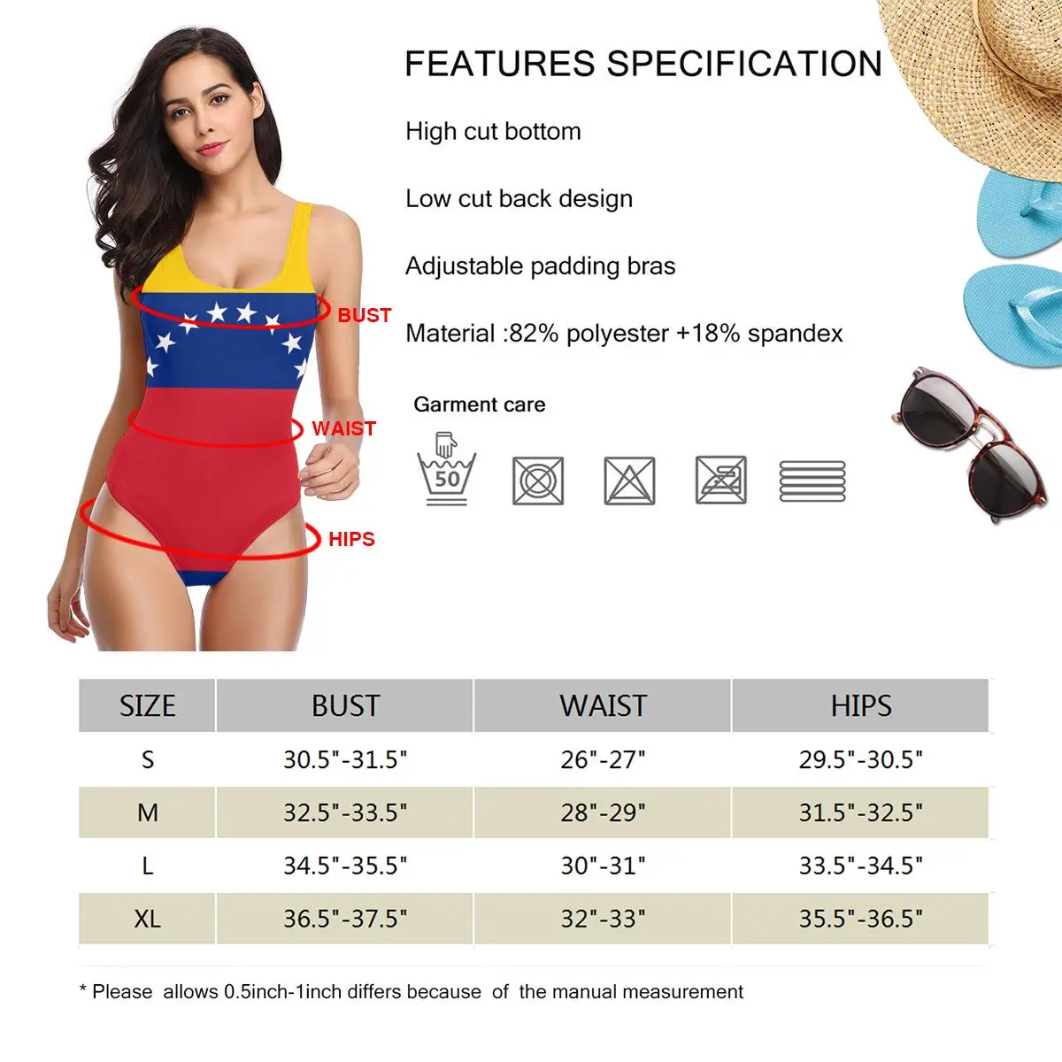 Flag Of Venezuela Bandera Venezolana Venezuela sexy Bikinis  Swimsuit Low Waist Swimsuit Women beach bathing suit SwimSuit M3