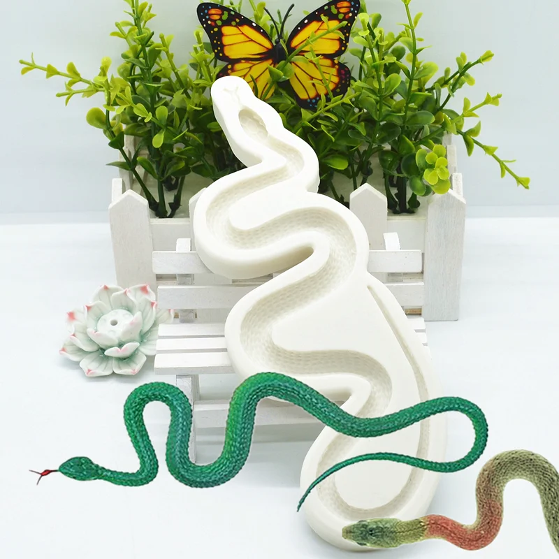 New Snake Shape Silicone Mold Kitchen Resin Baking Tool DIY Pastry Cake Fondant Mould Dessert Chocolate Lace Decoration Supplies