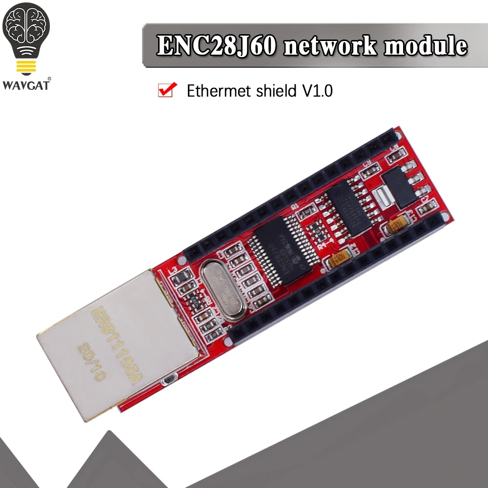 1 szt. ENC28J60 osłona Ethernet V1.0 dla modułu serwera internetowego Nano 3.0 RJ45 kompatybilnego z arduino
