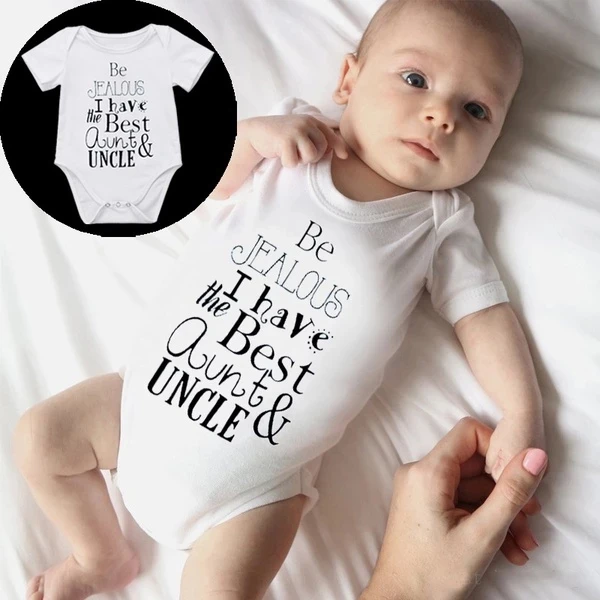 Cute Baby Outfits Baby Onesies Be Jealous I Have The Best Aunt & Uncle Toddler Newborn Outfit Take Home Outfit One-piece Suits