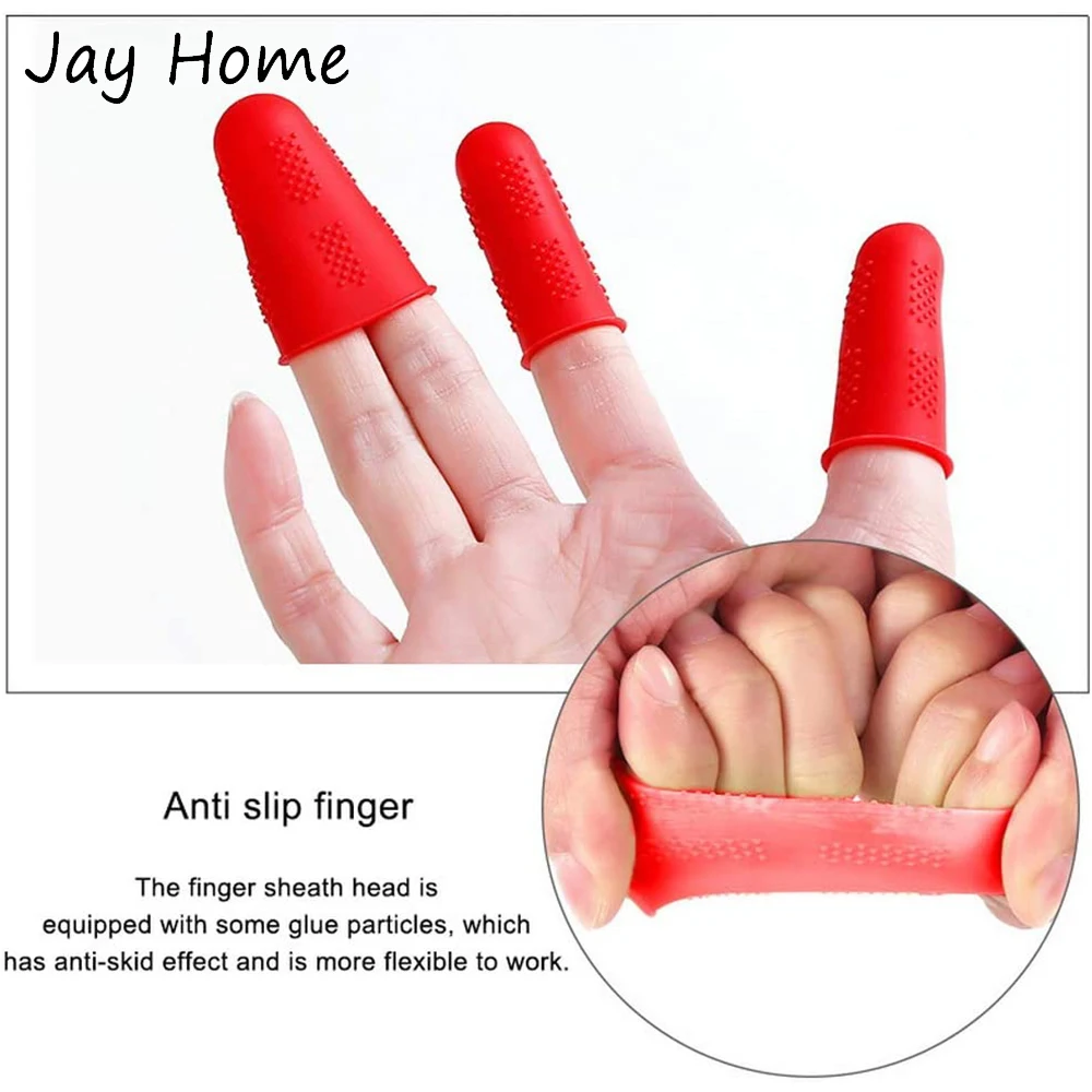 3/5Pcs Multifunctional Silicone Finger Thimble Sewing Embroidery Needlework Finger Protector Sleeve Cover Caps Sewing Tools