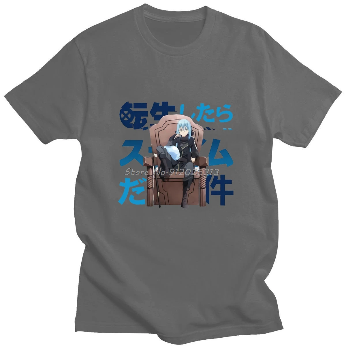 Summer Popular That Time I Got Reincarnated As A Slime Oversized T-shirts Rimuru Print T-shirt Graphic Casual Harajuku T Shirt