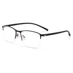Business Frauen Semi Rahmenlose Titan Legierung Gläser Rahmen männer Klassische Optische Brillen Mit Flexible Tempel Beine S61005