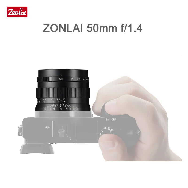 Zonlai 50 مللي متر F1.4 دليل رئيس عدسة ل فوجي X سوني E-جبل مايكرو 4/3 m4/3 كانون EF-M a6400 X-T3 X-T4 XS-10 المرايا كاميرا