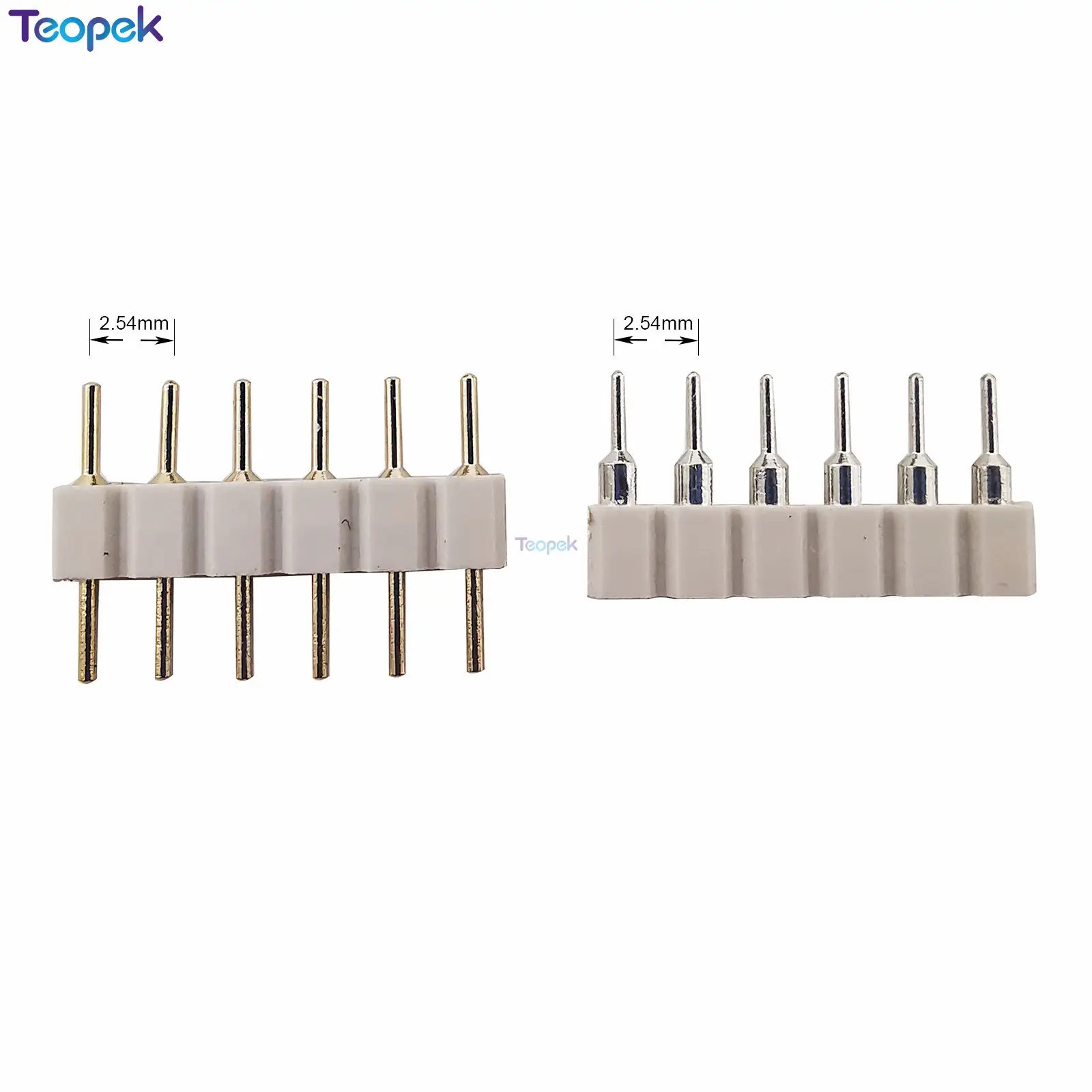 20pcs 6pin LED Connector, 6 Pin 2.0mm or 2.54mm Needle Distance, Male to Male/ Female Connector For RGB CCT LED Strip