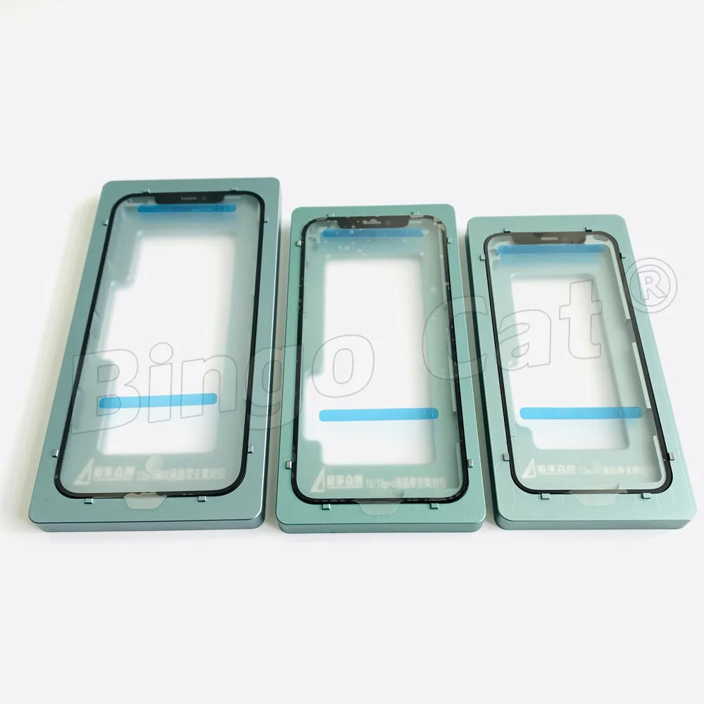 Molde de alineación LCD 16 Pro Max para iPhone 15pro 15 14 13 pro pantalla LCD en marco de vidrio molde de posición OCA reparación de pantalla táctil