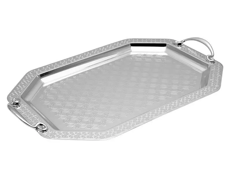 

DOLBOVI Biev Silver Handle 42x27cm METAL SILVER tray THN118 tray поднос plateau de service