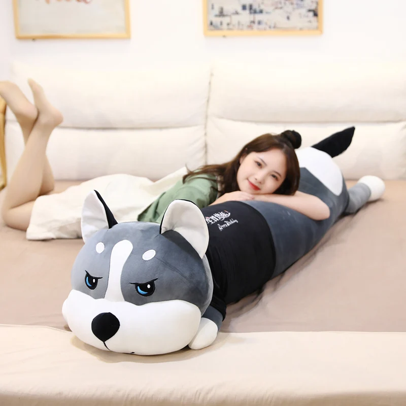 

140 см огромный размер длинный хаски плюшевые игрушки мультфильм спальная подушка куклы мягкие животные любовь собака подушка для детей подарок для девочек