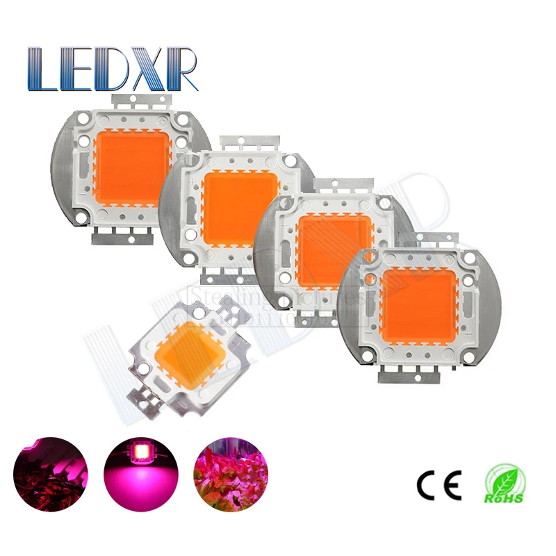 High-power LED COB integrated light source 10-100W full spectrum LED lamp beads 380-840nm integrated plant light growth light