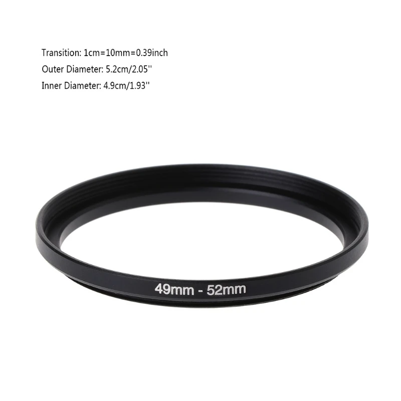 2022 New 49mm To 52mm Metal Step Up Rings Lens Adapter Filter Camera Tool Accessories New