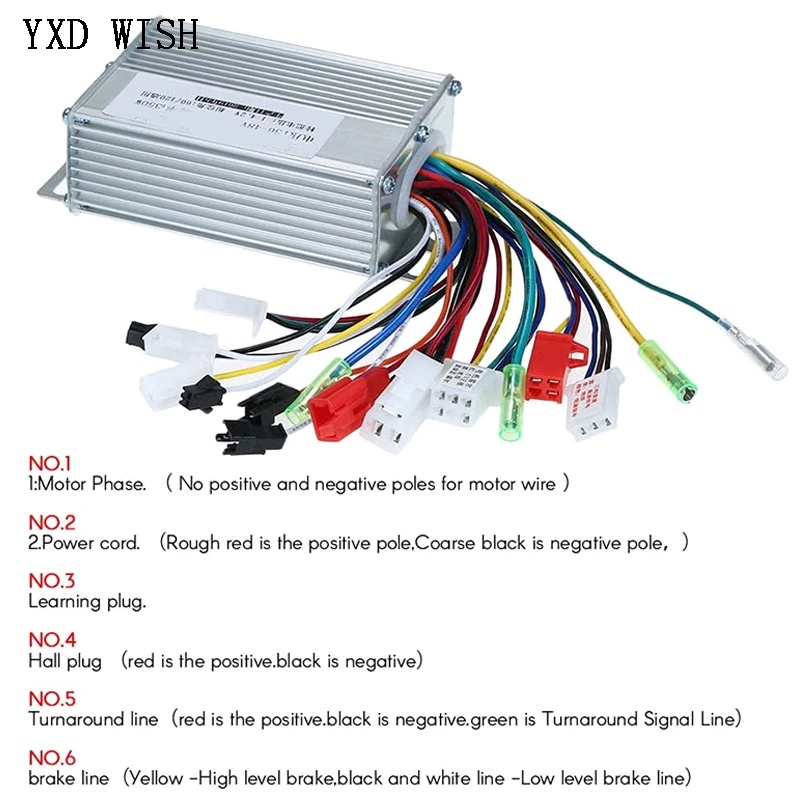 36V/48V 350W Electric Bicycle E-bike Scooter Brushless DC Motor Controller For Electric Bicycle E-bike Scooter Motor Controller