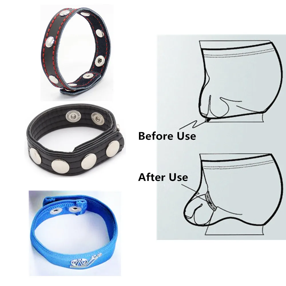 Men Penis Ring Sexy Adjustable Testicle Strap Leather Cock Cage Rings Male Erection Enhancer Gay Balls Stretcher Bondage Strap