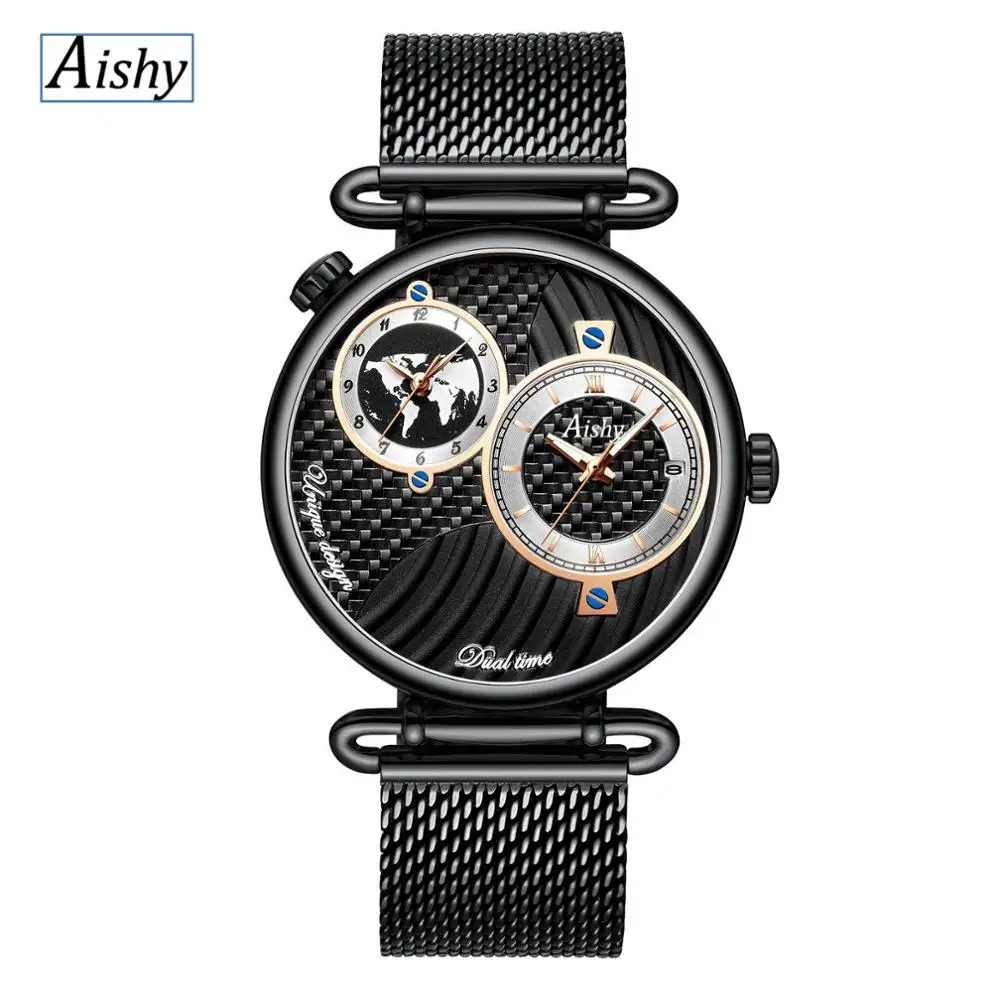 （flash sale）Watch  Men Luxury  Brand  Top  Sport  Watch   two Date watch  Quartz    Men Wristwatch  часы мужские   reloj hombre