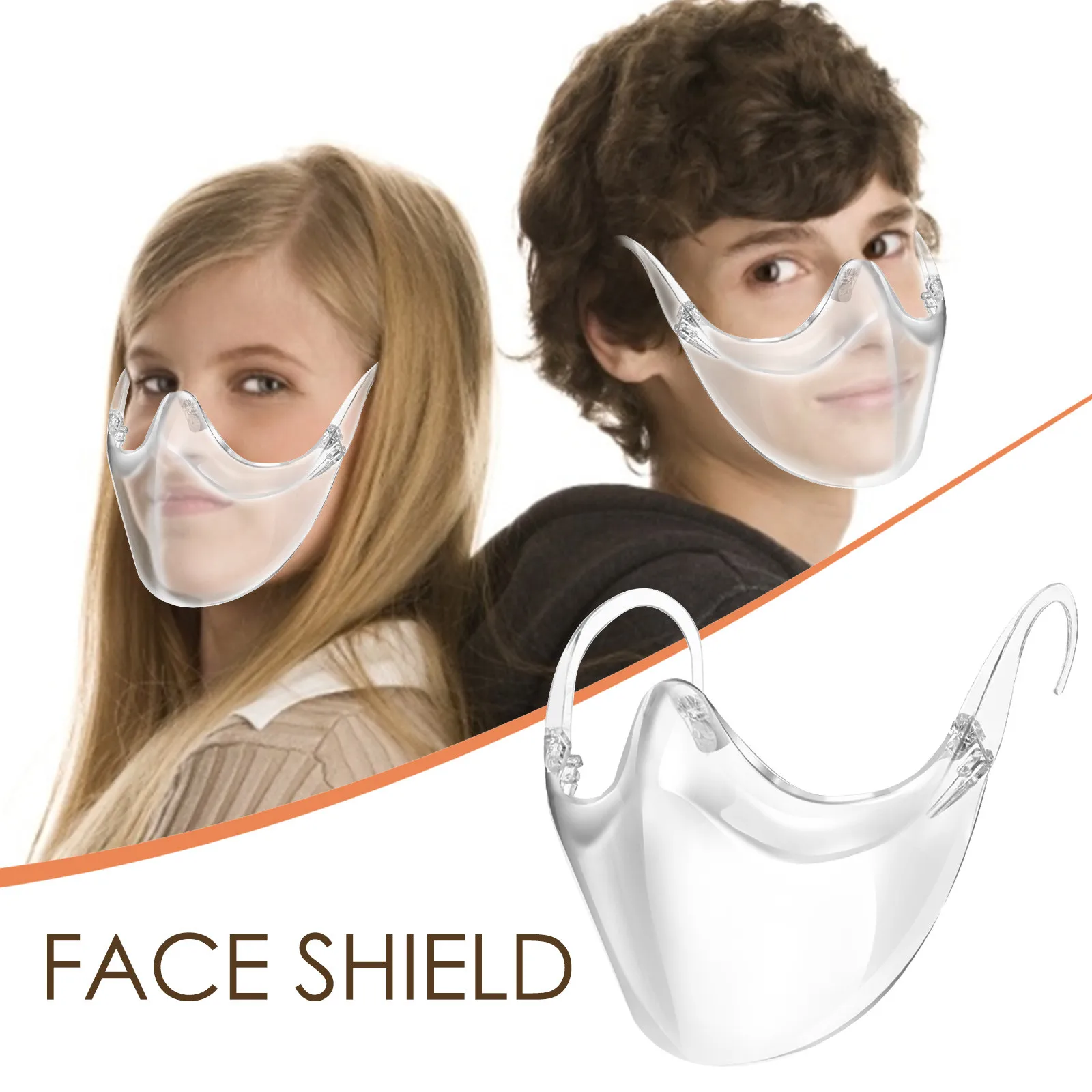 Transparent Face Shield Durable Mask Windproof Face Cover Combine Plastic Reusable Dustproof Clear Face Mask Mascarilla маска