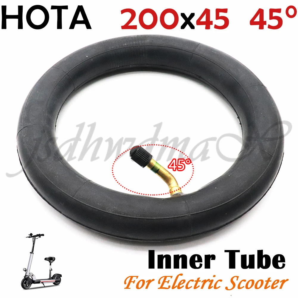 HOTA 200x45 Tubo Interno 8 Polegada Pneu Inflável 45 Graus Válvula Dobrada Para Scooter Elétrico 200*45 hoverboard skate ferramenta