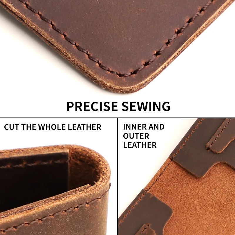 2021 Men's Card Wallet Genuine Leather Driver License Holder Storage Credit ID Card Slot Thin Auto Document Case For Russia