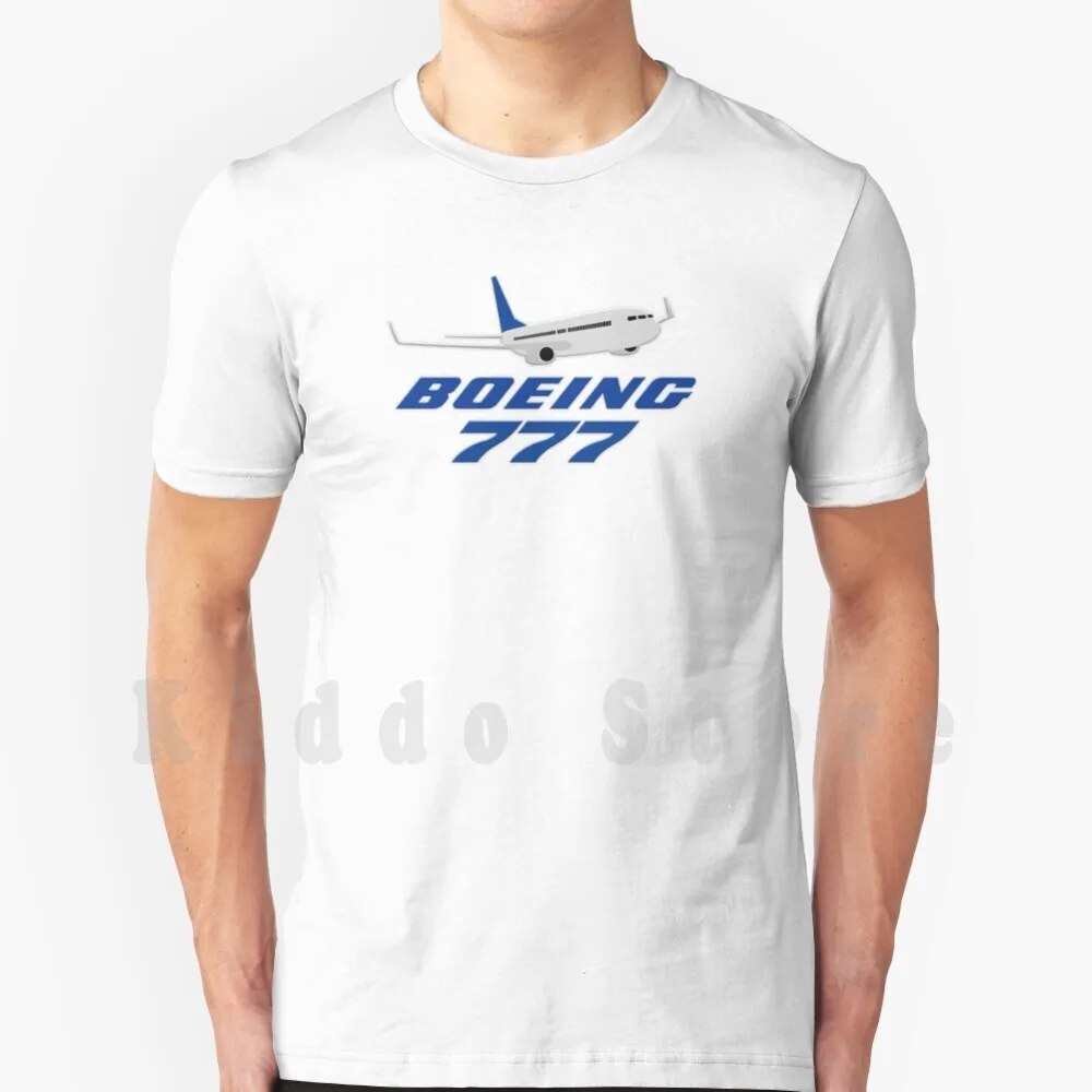 Boeing 777 T Shirt Cotton Men DIY Print Cool Tee Boeing Airbus Cessna Plane Airplane Airplane Fly Flying Aviation Pilot Captain