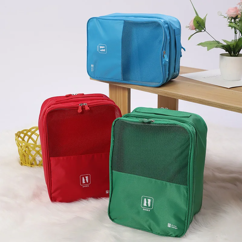 

9 Colors Portable Shoes Storage Bag High Capacity Double Side Travel Shoe Bag Travel Sundries Organizer Oxford Cloth Zipper Case