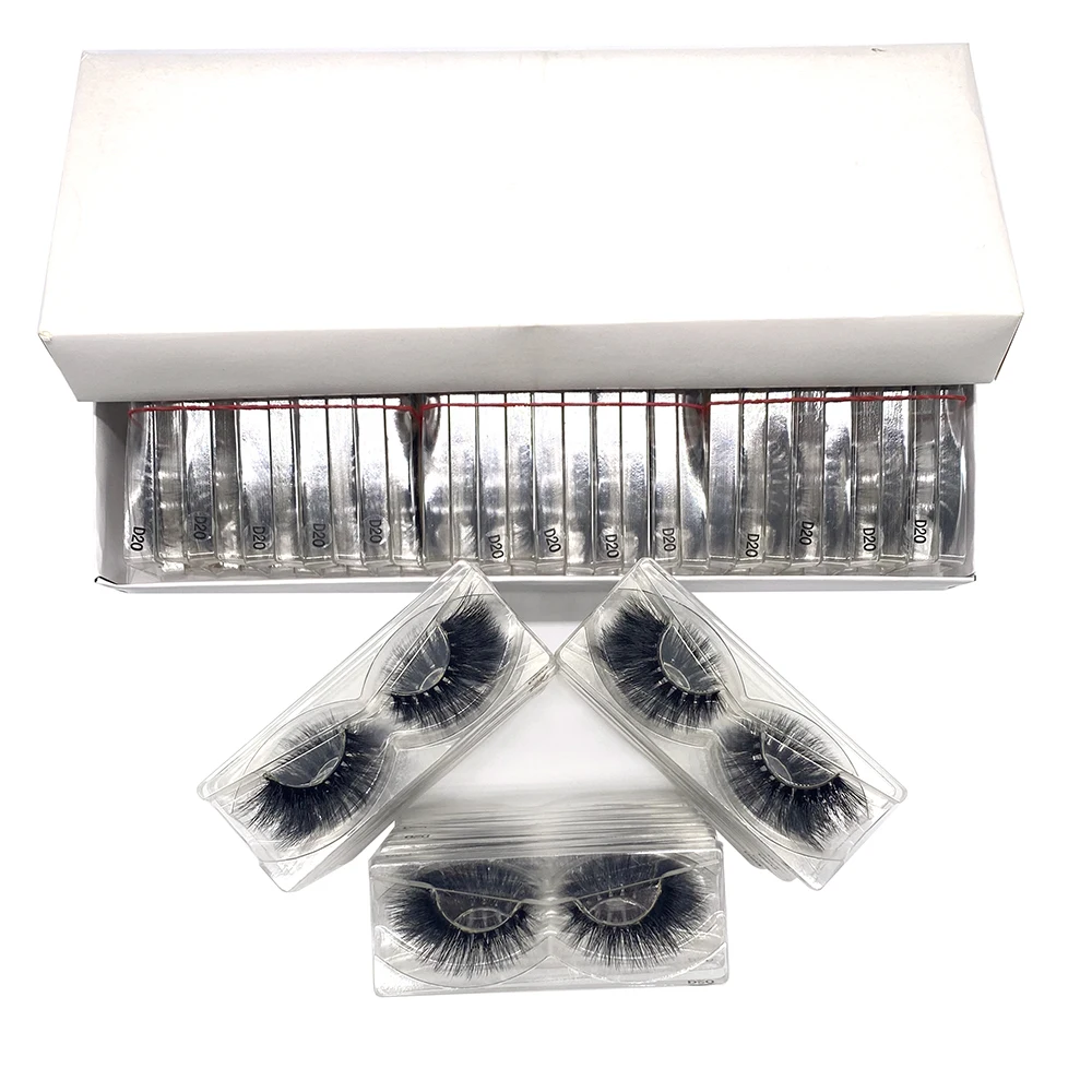 60 Pairs Wholesale 6D Mink Eyelashes Natural Fluffy Extension Work Date Party Holiday No Box Eye Lashes  E14 D809