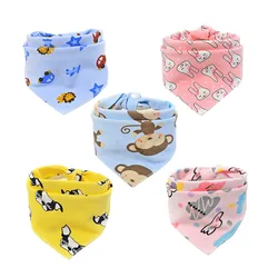 Super Cartoon Soft Absorbent Alimentando Babadores para Meninos e Meninas, 100% Algodão, Bebê Recém-nascido Burp Panos