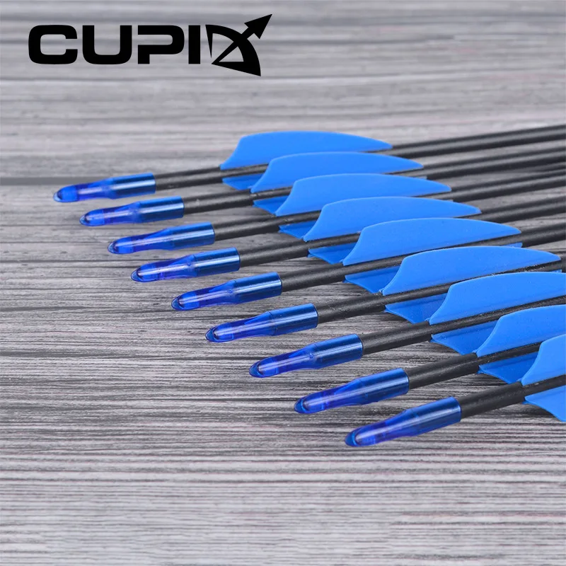 3 Color 31 Inches Spine 800 Fiberglass Arrow Diameter 6 mm for Recurve Bow Straight Bow Archery Hunting Shooting 6/12/24pcs