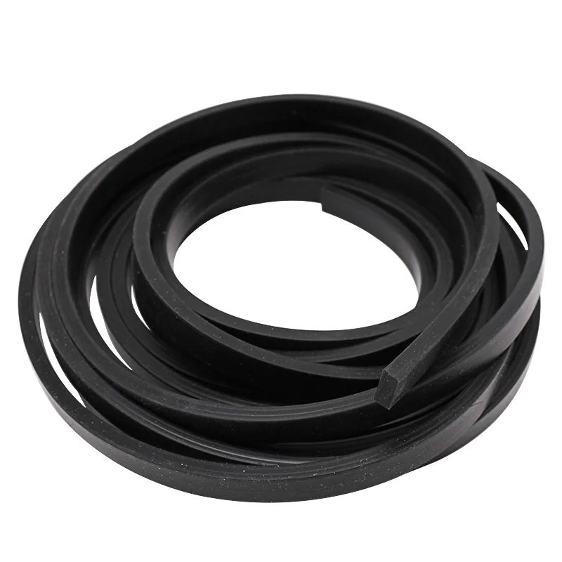 Custom Solid Silicone Sealing Bar Heat Resist High Temperature Seal Strip 20 - 60mm Width 1m Black